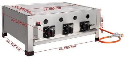 Produktbild von Beeketal Gasgrill Gas Grillplatte GGB-2