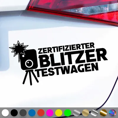 Produktbild von PantherPixel er  Aufkleber Testwagen Sticker Auto Geschenkidee Farbe Schwarz
