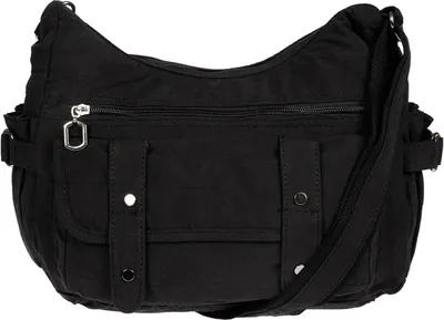 Produktbild von Canvas Damen Tasche Schultertache Umhängetasche Shopper Bag Handtasche Freizeit Schwarz