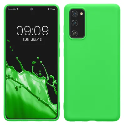 Produktbild von kwmobile Handyhülle für Samsung Galaxy S20 FE Hülle - TPU Case - Kabelloses Laden - Schutzhülle Cover in Neon Grün