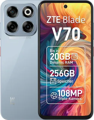 Produktbild von ZTE Blade V70 4G Smartphone, 256 GB ROM, MicroSD 1TB, 8 +12 GB RAM, 6.7 Zoll
