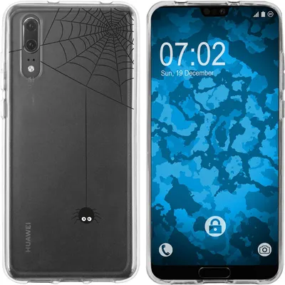 Produktbild von PhoneNatic Case kompatibel mit Huawei P20 Silikon-Hülle Herbst Spinne/Spider M3