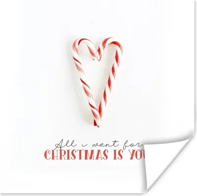 Produktbild von MuchoWow® Poster Weihnachten - Süßigkeiten - Zitat 50x50 cm - Wohnzimmerdekoration