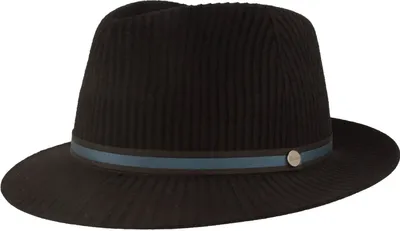 Borsalino moderner Haarfilzhut mit Filzstruktur in schwarz