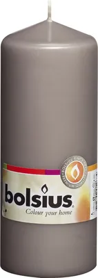Image de bolsius 103614600122 Bougie ronde - gris chaud, 150 x 60 mm