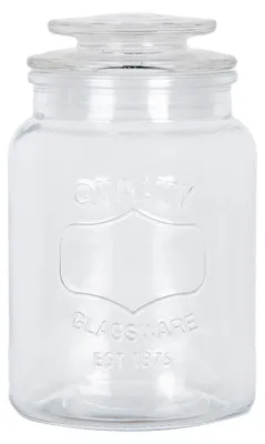 Image de Clayre & Eef Bocal à provisions Ø 11x18 cm Verre transparent
