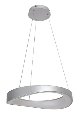 Zdjęcie produktu dla Lampa wisząca LED ILIANA srebrno-biała 56W Ciepła biel 3380lm metal wym:150x52x52cm IP20 Rabalux