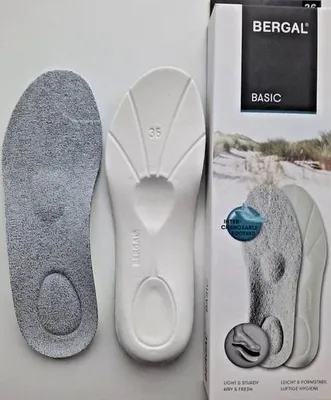 Produktbild von Bergal Basic Sport Fußbett Einlagen 100% Baumwollfrottee Sohlen Gr. 38