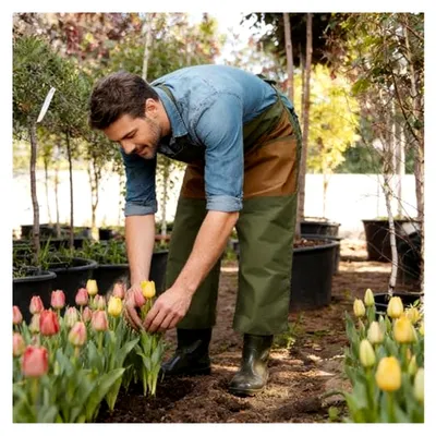 Produktbild von Gartenschürze – Arbeitsschürze für Damen, wasserdicht, verstellbar und leicht für Erwachsene