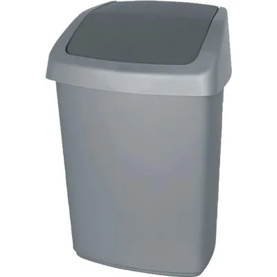 Obrázek produktu pro Výklopný odpadkový koš z polypropylenu, šedý, 25 litrů