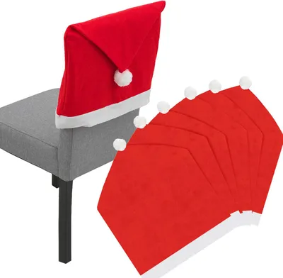 Obrázok produktu pre Poťah Na Stoličku Mikulášska Čiapka 380667A 6Szt Red