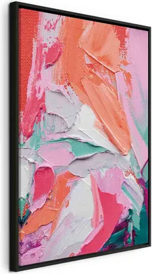Produktbild von Italienischer Leinwand Leinwandbild - Energetic Colors - Abstract Composition with Intense Colors 60x90 cm Abstrakt a-B-10127-b-a