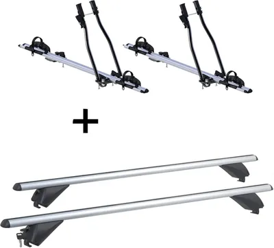 Produktbild von 2x Fahrradträger SAGITTAR + Alu Dachträger RB003 kompatibel mit Bmw Serie 3 Touring (F31) (5Türer) ab 2012