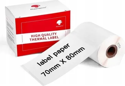 Zdjęcie produktu dla Papier Przylepny Naklejki 100x Etykieta 70x80mm Phomemo M110 M120 M200 M220 / XP7080-100