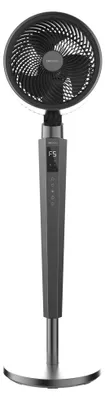 Image de Ventilateur sur pied de 40 W avec moteur à courant continu, 24 vitesses, oscillation horizontale à 120° et verticale à 90°, télécommande et écran LED.