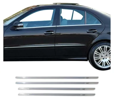 Immagine prodotto di Modanature per finestre per Mercedes W211 Classe E 2002-2009 in acciaio inox 4pcs