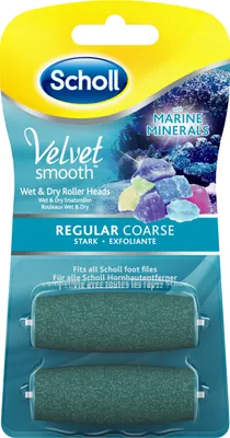 Produktbild von Scholl Velvet Smooth Wet & Dry Ersatzrolle mit Meeresmineralien Stark 2 Stück
