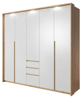 Immagine prodotto di Armadio, bianco + rovere dorato, 229,4 x 215,5 x 65 cm