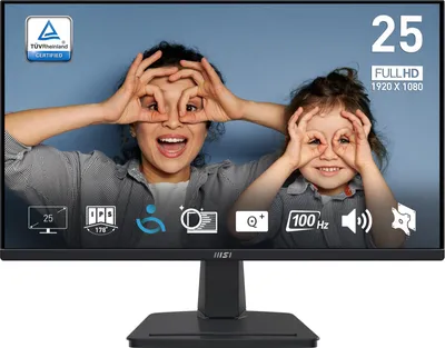 A woman and a child making funny faces with their hands over their eyes, displayed on a computer monitor.