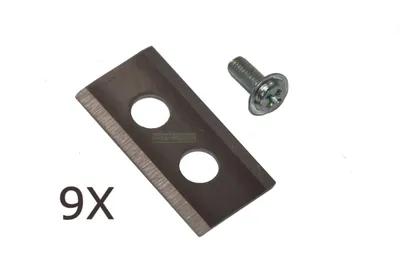 Immagine prodotto di 9 X 3,6 CM Lama in acciaio inox Worx Landroid WG 754 790 791 793 794 795 E E.1 Robot Rasaerba