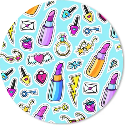 Produktbild von MuchoWow® Mauspad Mousepad Design - Aufkleber - Schminke - Ringe 20x20 cm - Mousepads - Maus Mat - Pad - Mausunterlage - Schreibtischmatte