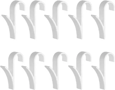 Immagine prodotto di Set di ganci in plastica per radiatori rotondi e asciugamani, bianco