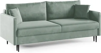 Zdjęcie produktu dla LIKMA Rozkładana Kanapa Mara Miętowa 209x93x92 cm z Funkcją Spania, Pojemnikiem na Pościel, Sofa w Tkaninie Riviera 34