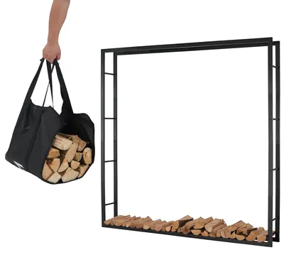 Obrázok produktu pre Online regál na drevo Lendo, 196 x 25 x 196 cm, s nosnou taškou