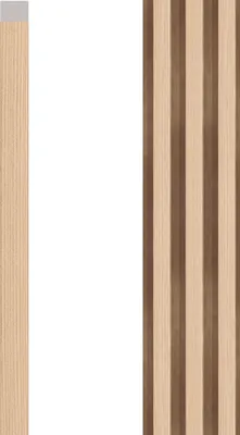 Obrázok produktu pre VOX Lamellová stena LINERIO Zakončovacia lišta – U-TRIM – 3D MDF – 2,65 m x 18 – L-LINE – prírodný dub