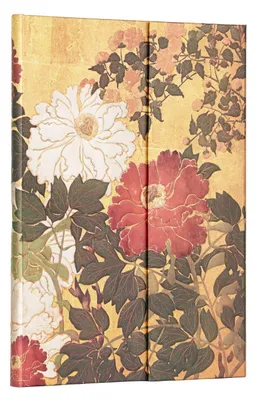 Produktbild von Paperblanks Natsu Rinpa Florals Hardcover Journal MIDI Unlined Wrap 144 Pg 120 GSM