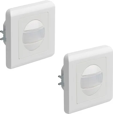 Produktbild von 2x Oktaplex Bewegungsmelder Unterputz Infrarotsensor 160° weiß mit Taster