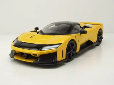 Produktbild von Bburago 16920GE Ferrari F80 2024 gelb metallic schwarze Felgen 1:18