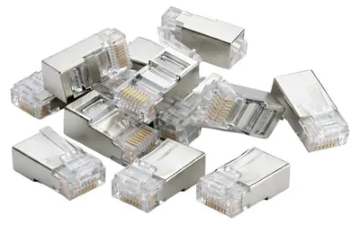Produktbild von DANICOM FTP RJ45 CAT6 Netzwerkstecker - für Starrleiter - 10 Stück