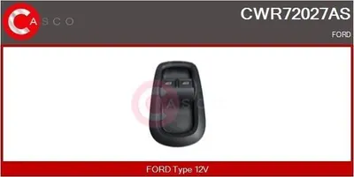 Produktbild von CASCO CWR72027AS Fensterheberschalter für FORD Transit Custom V362 Kastenwagen (FY, FZ) Vorne Fensterheber Schalter