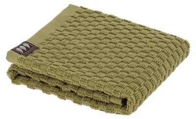Produktbild von Gästetuch 30 x 50 cm, 100 % Baumwolle, olivgrünes Schachbrettmuster