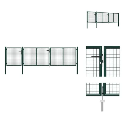 Obrázek produktu pro vidaXL Zahradní brána ocelová 400 x 100 cm zelená - Zahradní brány
