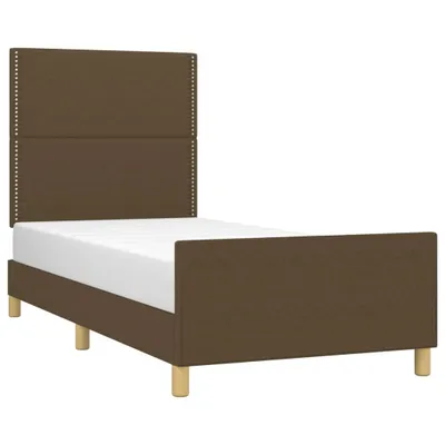 Obrázok produktu pre vidaXL Rám postele bez matraca tmavohnedý 100x200 cm látka