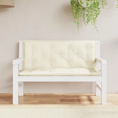 Image de Best Möbel Coussin pour banc de jardin 2 pcs. Blanc crème 120x50x7 cm Tissu Oxford - Coussins pour meubles de jardin Cloris Nouveau8491420 1parcel