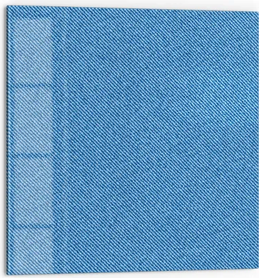 Produktbild von DEQORI Küchenrückwand Glas 60x60 cm 'Jeansmaterial' Spritzschutz Bad Rückwand