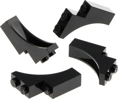 Produktbild von 4x Lego Bogenstein 1x3x3 schwarz viertel Bogen Brücke Burg 71043 6038531 13965