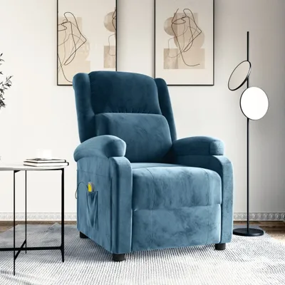 Produktbild von Cloris DesignMöbel Massagesessel Blau Samt - Massagesessel DE239698
