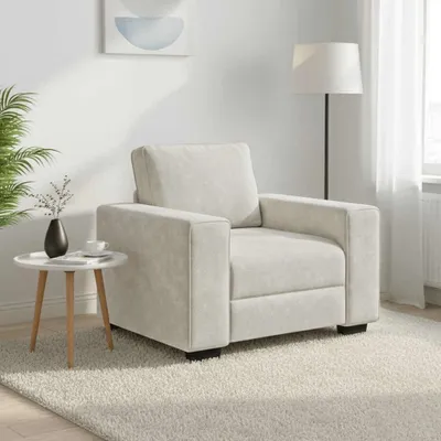 Produktbild von Sessel in Creme, 100x77x82 cm, aus Samt