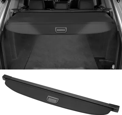 Image de Cache-Bagages Rétractable Pour Coffre De Voiture Pour Bmw X5 2007-2018 Étagère De Coffre Arrière Étagère De Bagages Écran De Sécurité Pare-Soleil, Toile, Noir Brillant