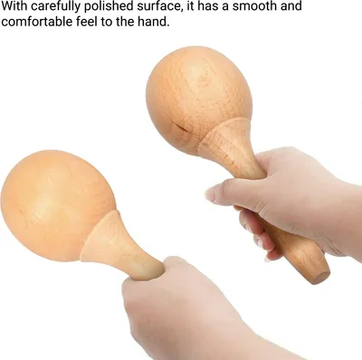 Zdjęcie produktu dla Buk Maraca Rumba Shaker Grzechotki Instrument perkusyjny Drewniana Maraca Para Instrument perkusyjny Maraca dla dzieci Instrument muzyczny dla dzieci 1 para
