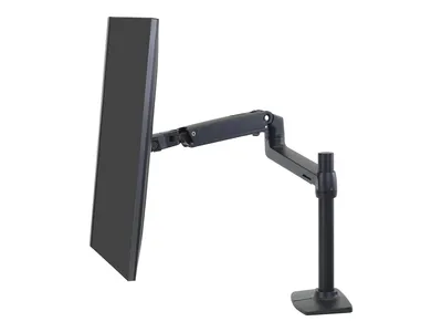 Zdjęcie produktu dla Ergotron LX Series LX DESK MOUNT LCD MONITOR ARM TALL POLE, Zacisk, 11,3 kg, 86,4 cm (34"), 100 x 100 mm, Opcja regulacji wysokości, Czarny