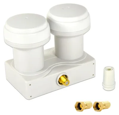 Produktbild von PremiumX Monoblock 6° Single LNB 0,1dB Astra 19,2° Hotbird 13° für 80-85cm Schüssel 1x Gummitülle 2x F-Stecker
