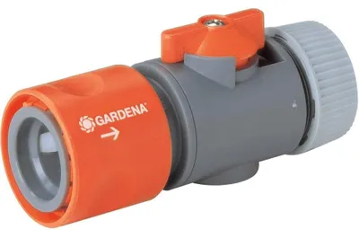 Produktbild von Gardena Regulierstop: Wasserstop-Schlauchanschluss für 13 mm (1/2 Zoll)- und 15 mm (5/8 Zoll)-Schläuche, Wasserdruckregulierung am Schlauchende (942-50)