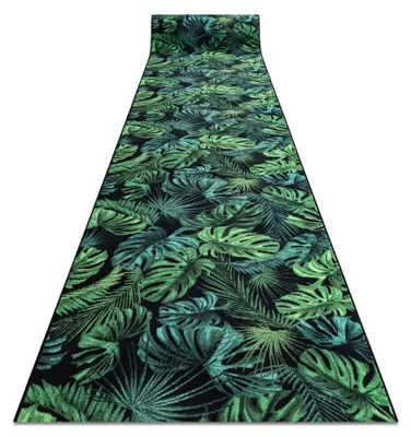Image de TAPIS DE COULOIR antidérapant MONSTERA Feuilles la gomme vert 67 cm vert 67x200 cm