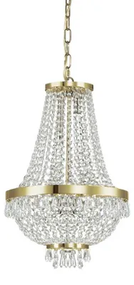 Image de Pendentif doré en cristal CAESAR 6 ampoules