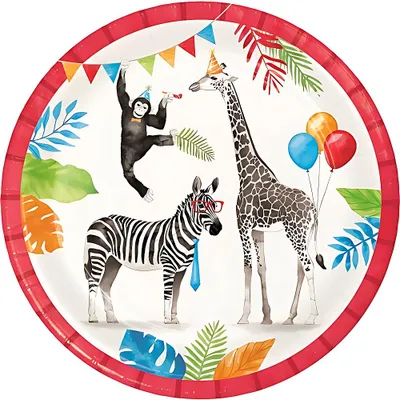 Produktbild von Teller Party animals, Ø23, 8Stk.